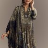 Brown Muslin Printed Anarkali Suit
