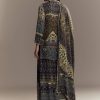 Brown Muslin Printed Anarkali Suit