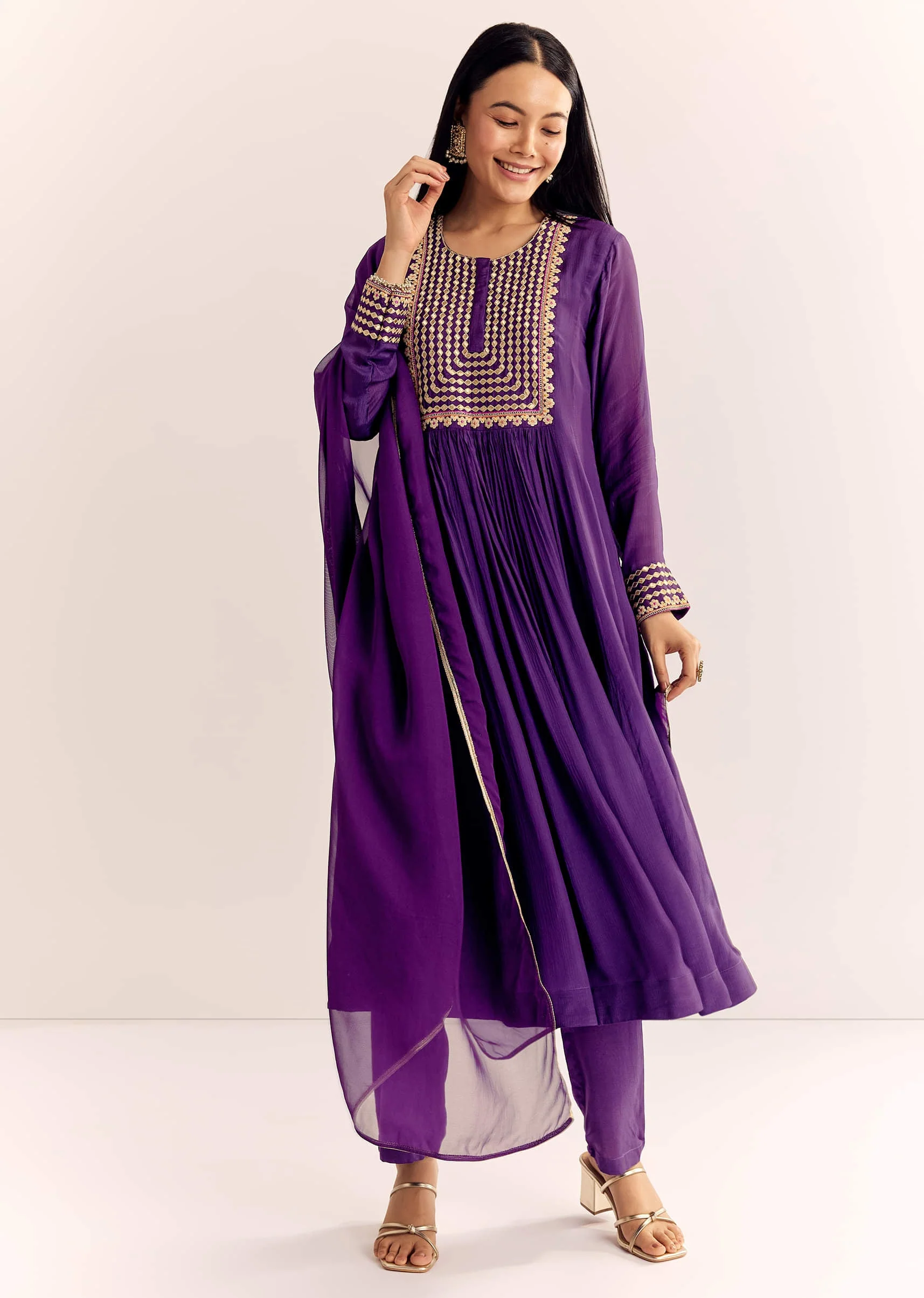 19663-purple-zari-neckline-chinon-anarkali-suit-with-organza-dupatta-1.webp Purple Zari Neckline Chinon Anarkali Suit With Organza Dupatta