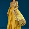 Yellow Printed Chinon Anarkali Suit With Dupatta