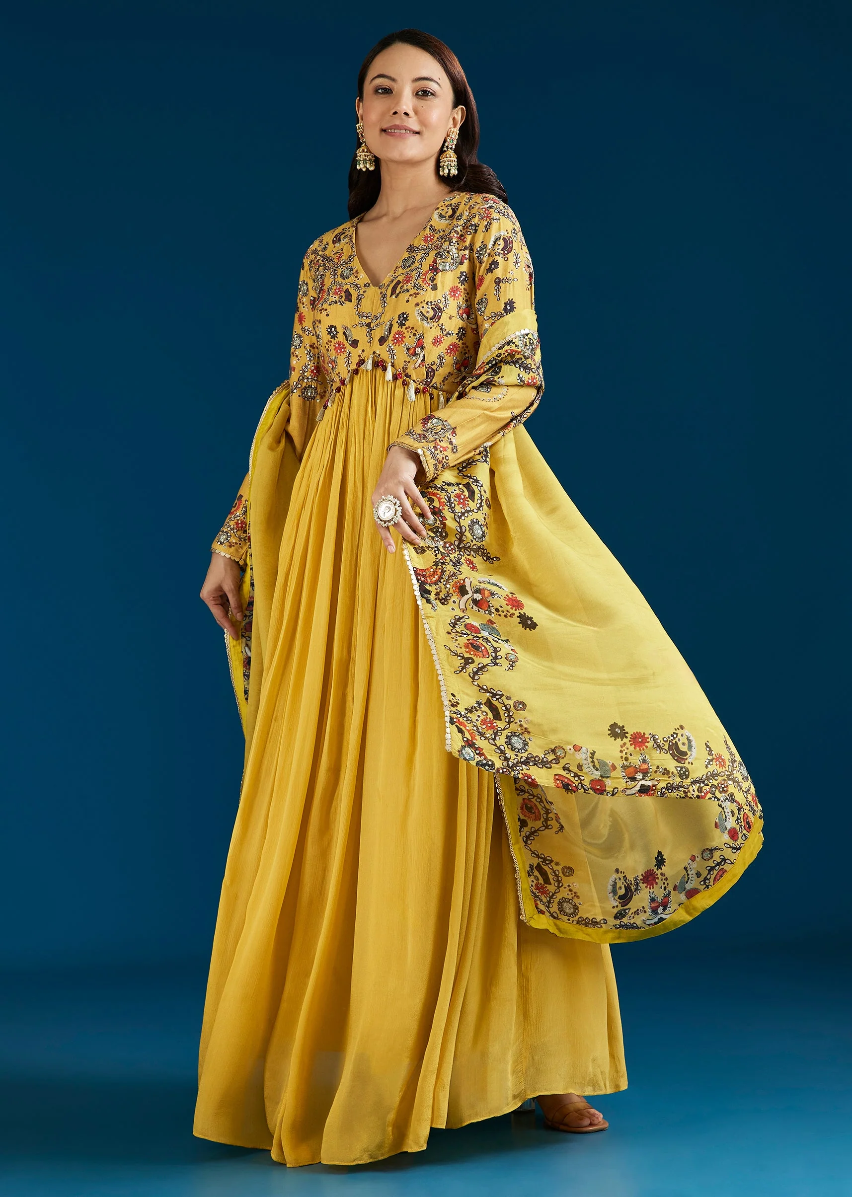 19675-yellow-printed-chinon-anarkali-suit-with-dupatta-1.webp Yellow Printed Chinon Anarkali Suit With Dupatta