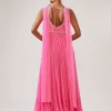 Pastel Pink Cut Dana Sequin Anarkali With Dupatta