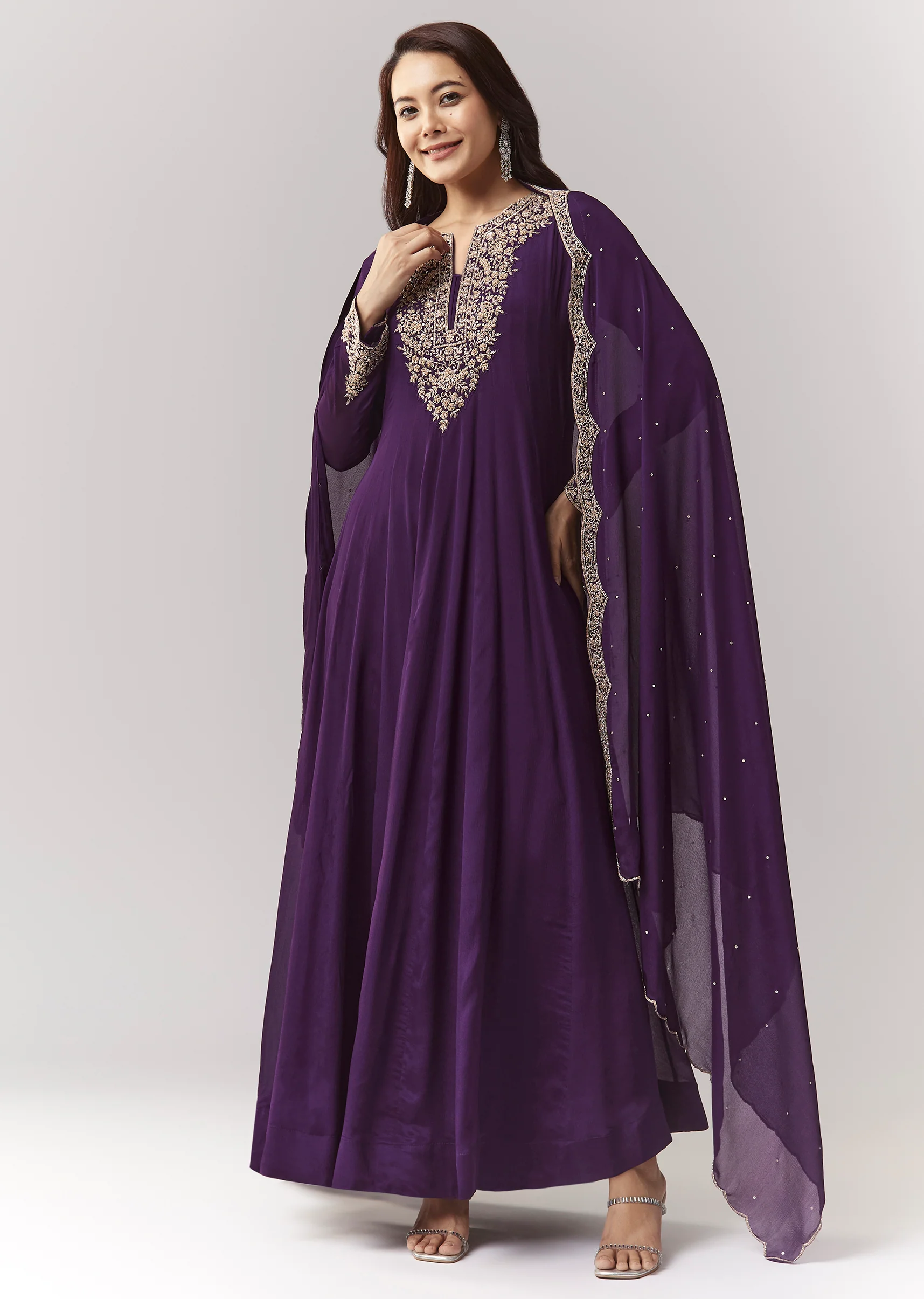 19720-xs-xs-variation-1.webp Purple Cut Dana Yoke Anarkali Set With Dupatta