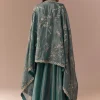 Sea Green Zardozi Anarkali with Dupatta