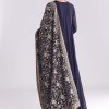 Navy Blue Georgette Anarkali Suit With Thread And Sequins Embroidery