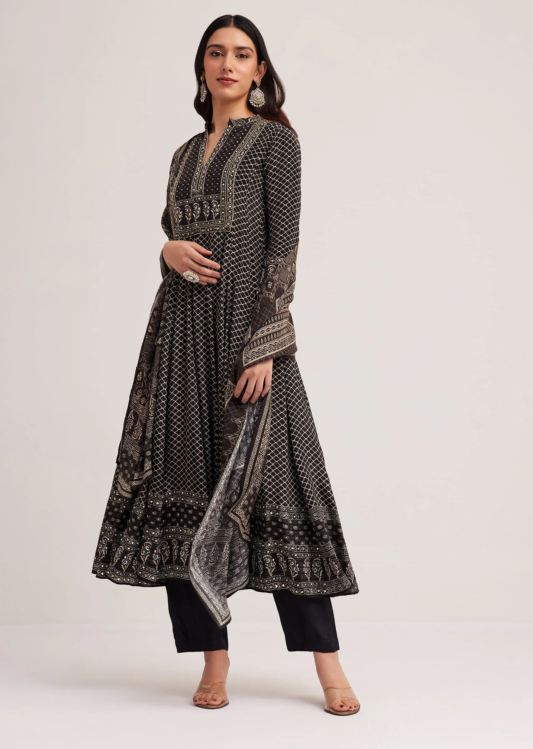 19797-black-printed-anarkali-set-with-dupatta-1.webp Black Printed Anarkali Set With Dupatta