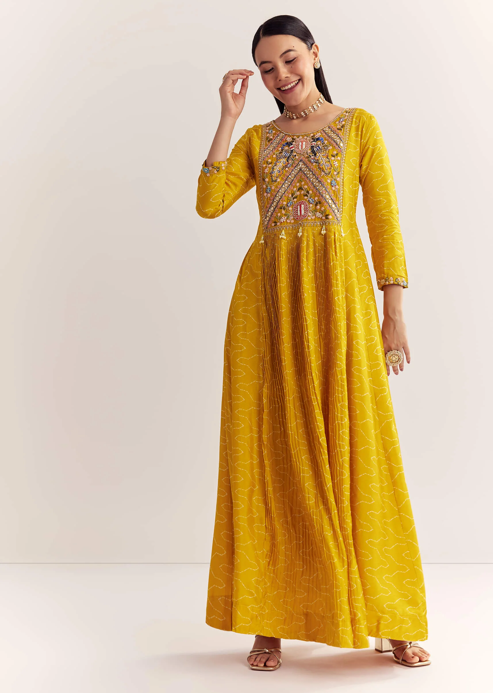 19829-yellow-dola-silk-gown-with-embroidery-1.webp Yellow Dola Silk Gown With Embroidery