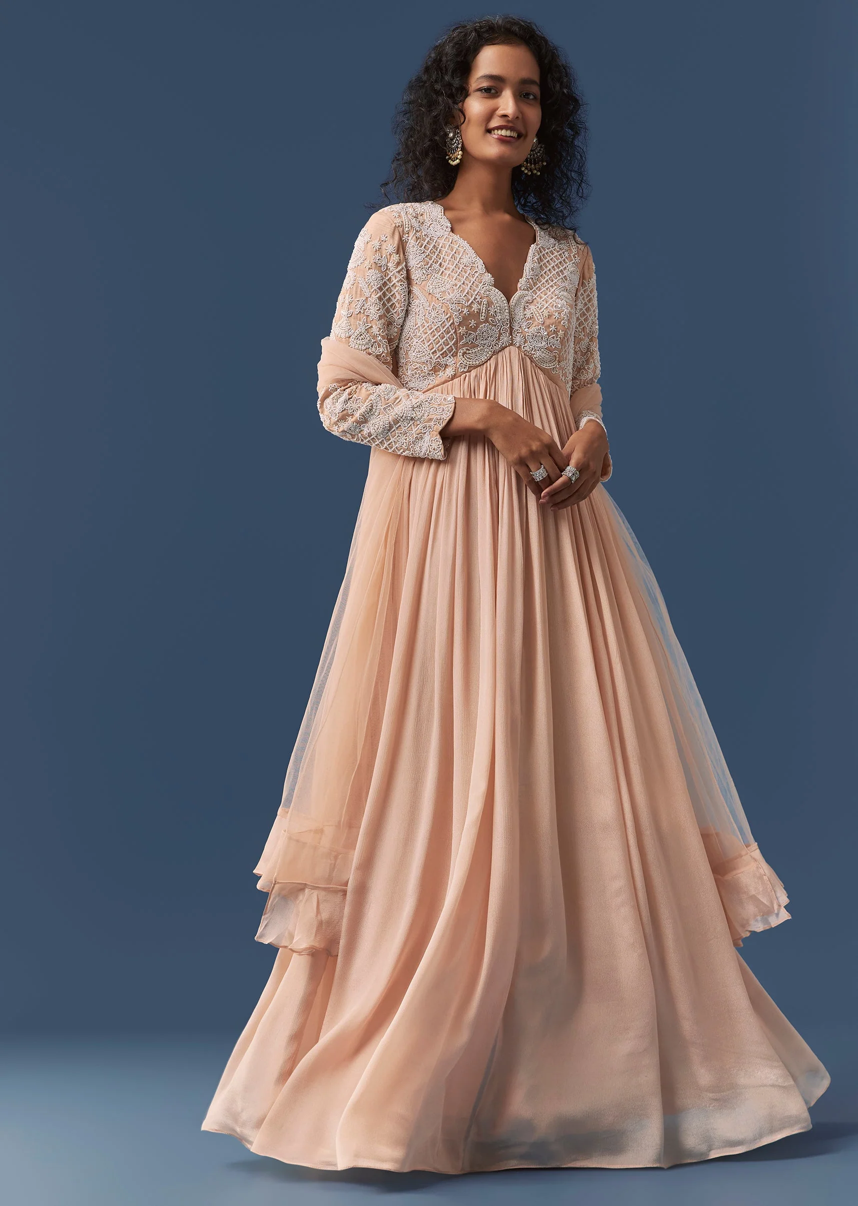 19870-peach-chinon-embroidered-anarkali-set-3.webp Peach Chinon Embroidered Anarkali Set