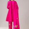 Hot Pink Gota Work Silk Anarkali Set