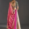 Beige Brocade Lehenga With Subtle Sparkle
