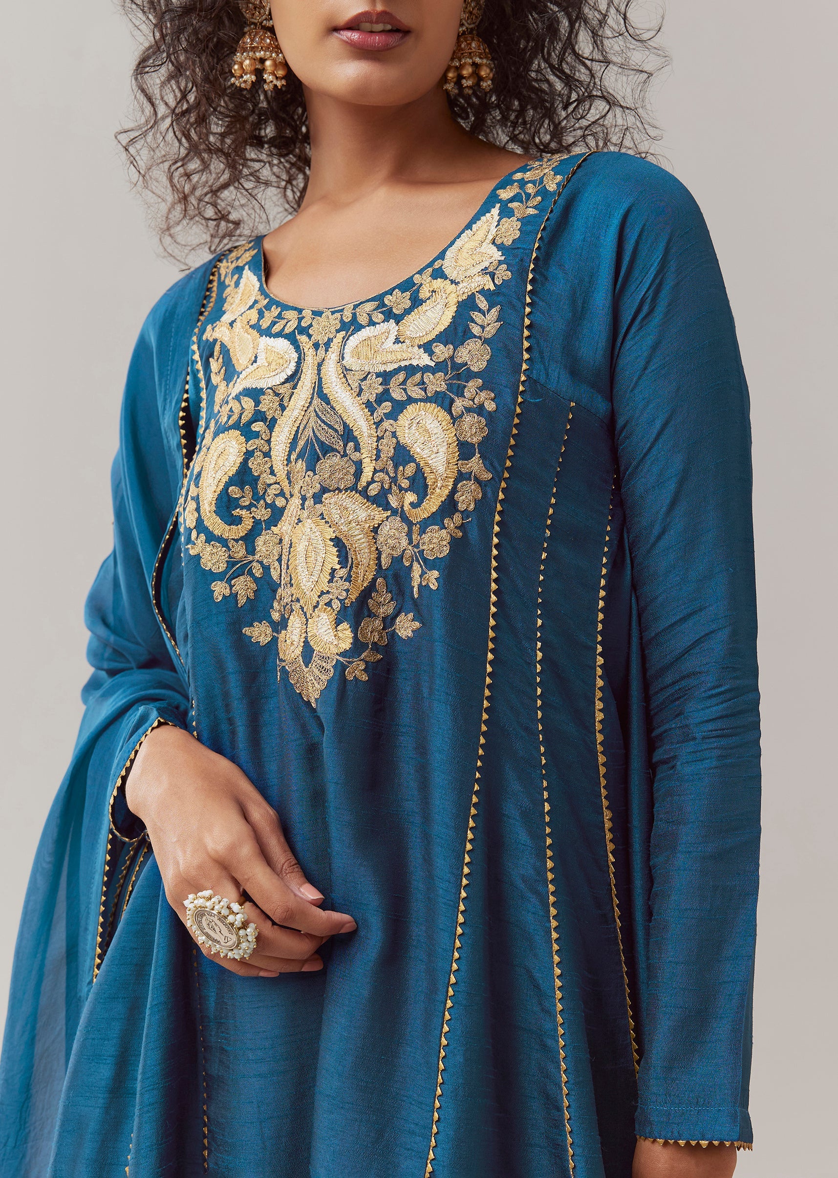 19886-blue-gota-work-silk-anarkali-set-2.jpg Blue Gota Work Silk Anarkali Set