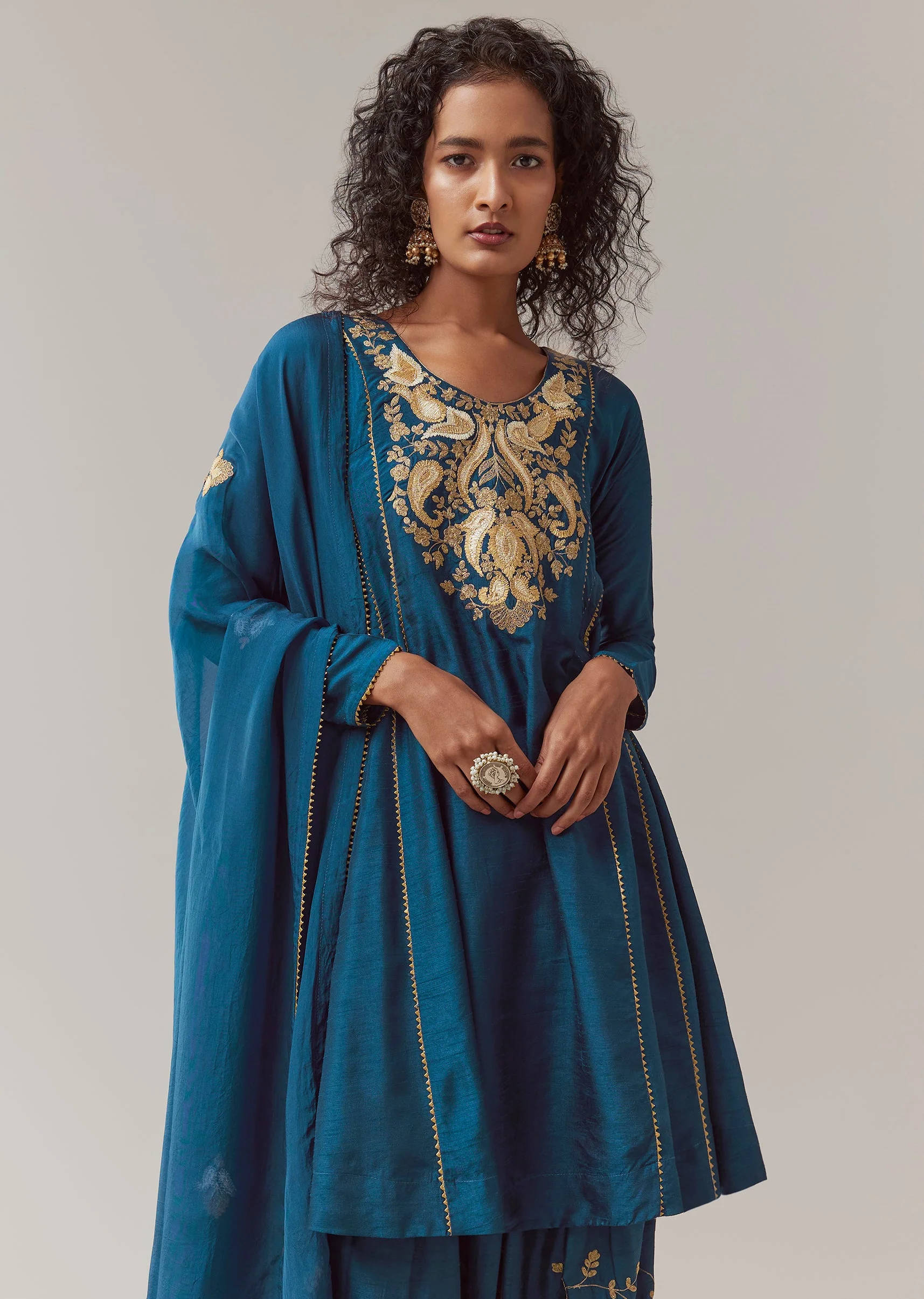 19886-blue-gota-work-silk-anarkali-set-4.webp Blue Gota Work Silk Anarkali Set