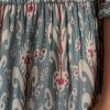 Off White Blue Muslin Anarkali With Print Detail