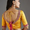 Rani Pink Khadi Georgette Saree With Satin Blouse