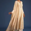 19968-cream-jacquard-kurta-set-with-banarasi-silk-dupatta-1.webp Cream Jacquard Kurta Set With Banarasi Silk Dupatta