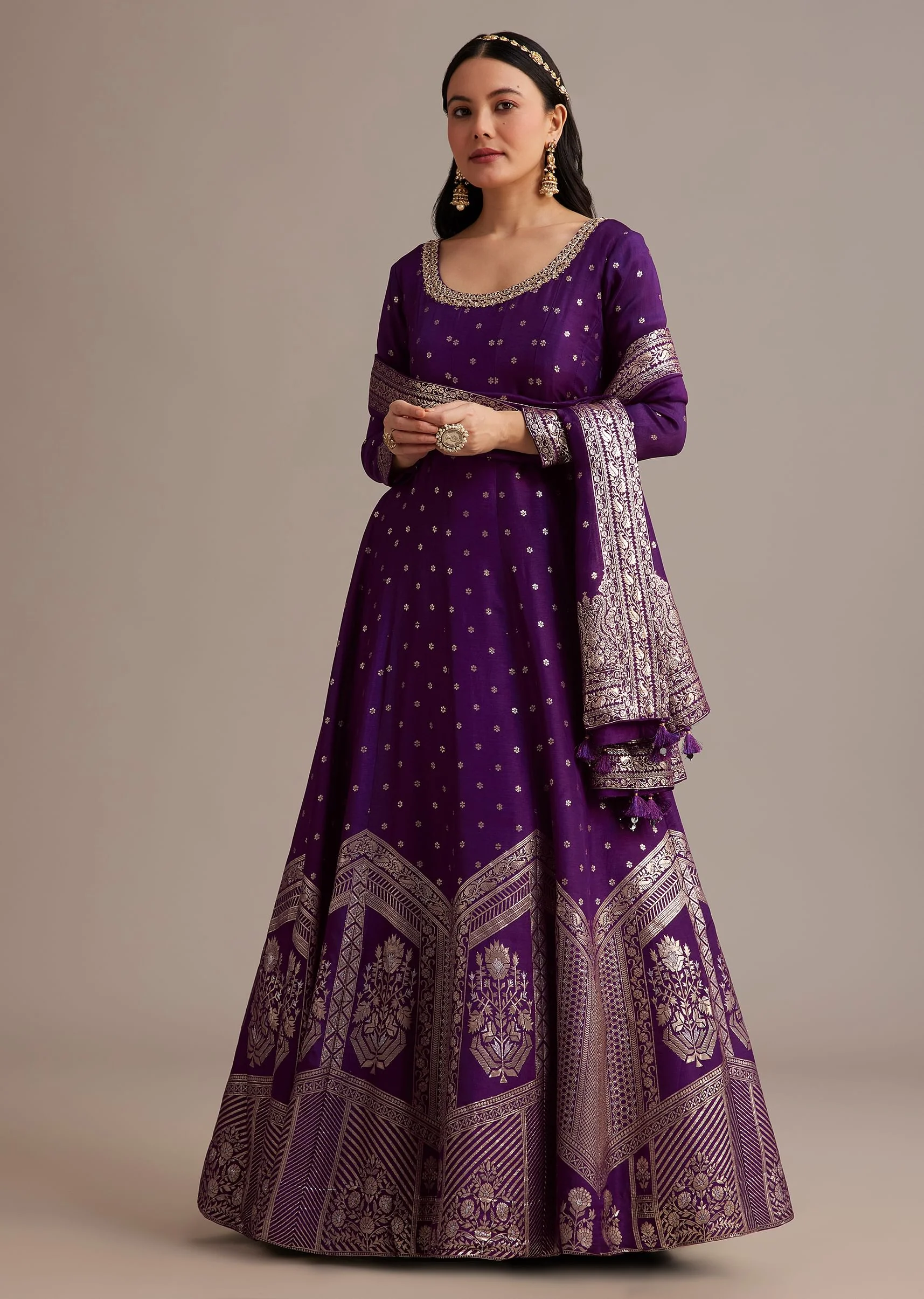 19992-dark-purple-gold-weave-anarkali-set-with-banarasi-dupatta-3.webp Dark Purple Gold Weave Anarkali Set With Banarasi Dupatta