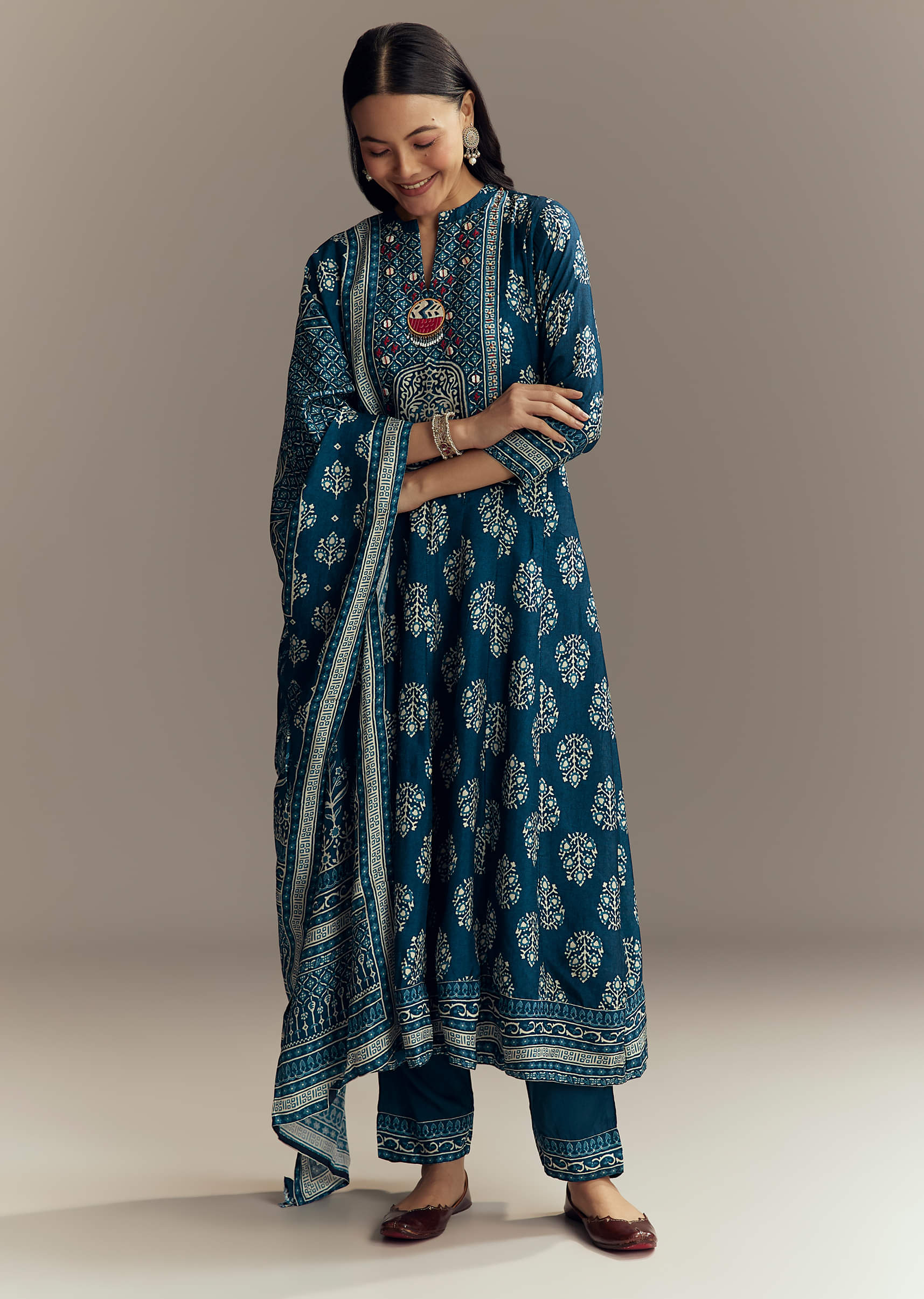 20004-indigo-blue-muslin-printed-anarkali-suit-1.jpg Indigo Blue Muslin Printed Anarkali Suit
