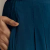 Indigo Blue Muslin Printed Anarkali Suit