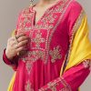 Pink Anarkali Suit With Zari Cut Dana And Sequins Work
