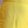 Yellow Embroidered Anarkali Pant Suit With Net Dupatta