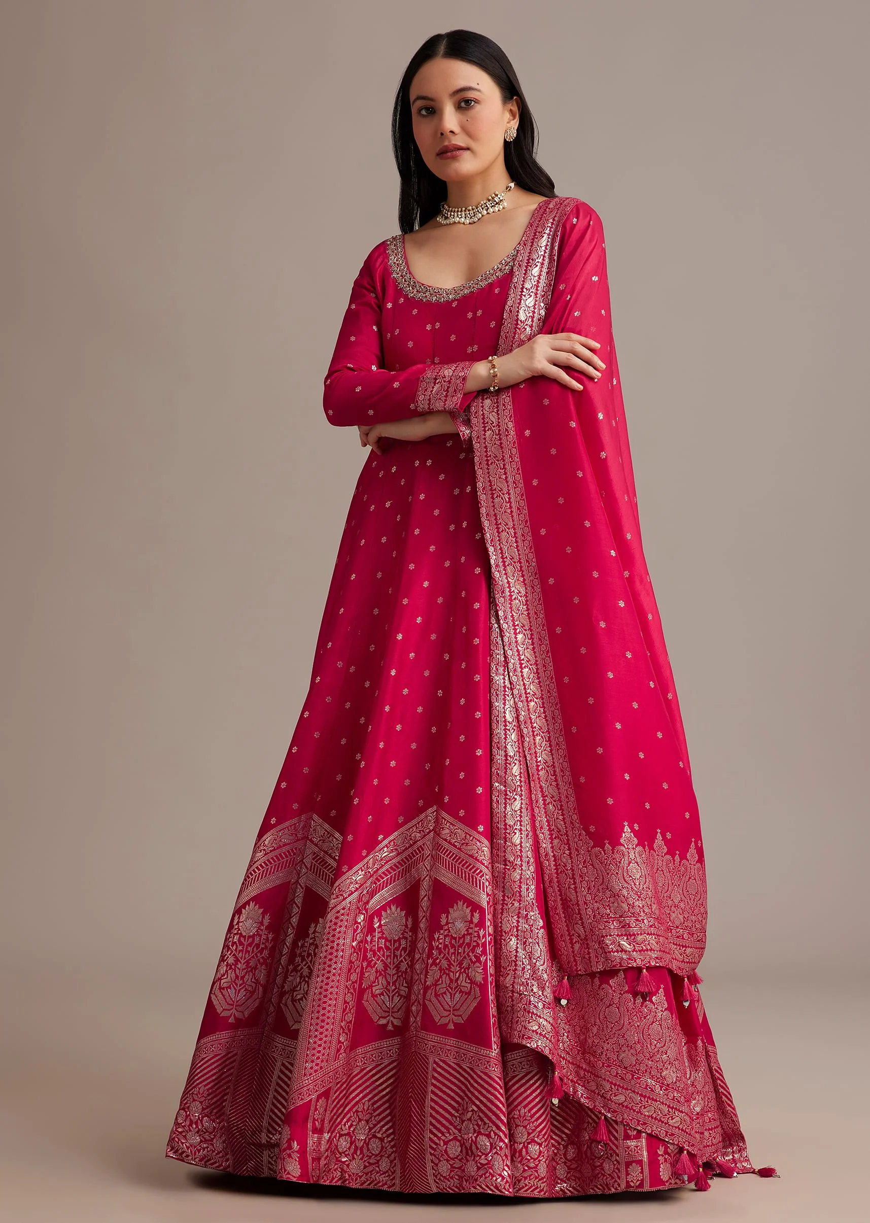 20063-rani-pink-gold-weave-anarkali-set-with-banarasi-dupatta-1.webp Rani Pink Gold Weave Anarkali Set With Banarasi Dupatta