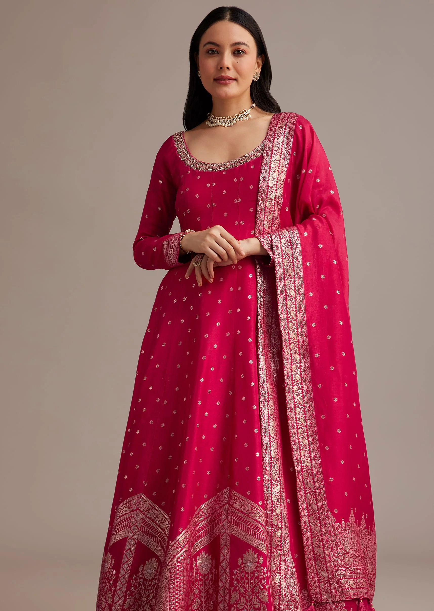 20063-rani-pink-gold-weave-anarkali-set-with-banarasi-dupatta-4.webp Rani Pink Gold Weave Anarkali Set With Banarasi Dupatta