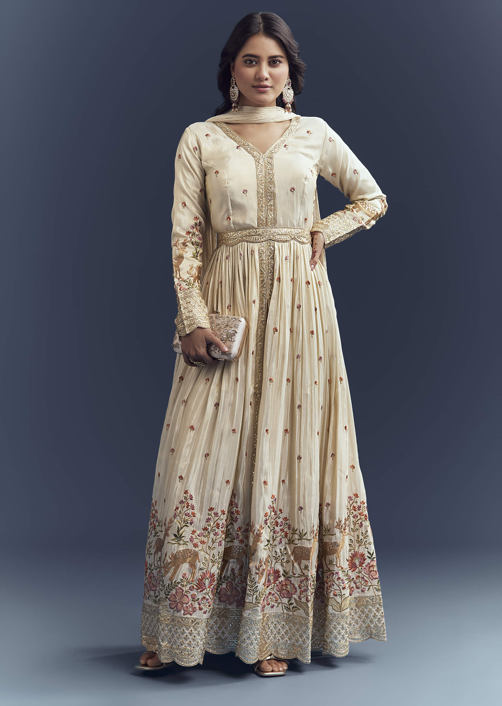 20075-cream-tissue-anarkali-suit-with-delicate-resham-embroidery-1.jpg Cream Tissue Anarkali Suit With Delicate Resham Embroidery