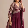 20094-wine-embroidered-georgette-anarkali-suit-4.webp Wine Embroidered Georgette Anarkali Suit