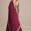 20094-wine-embroidered-georgette-anarkali-suit-5.webp Wine Embroidered Georgette Anarkali Suit