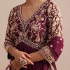 20094-wine-embroidered-georgette-anarkali-suit-6.jpg Wine Embroidered Georgette Anarkali Suit