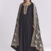 Black Georgette Anarkali Suit With Thread And Sequins Work
