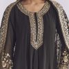 Black Georgette Anarkali Suit With Thread And Sequins Work