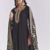 Black Georgette Anarkali Suit With Thread And Sequins Work