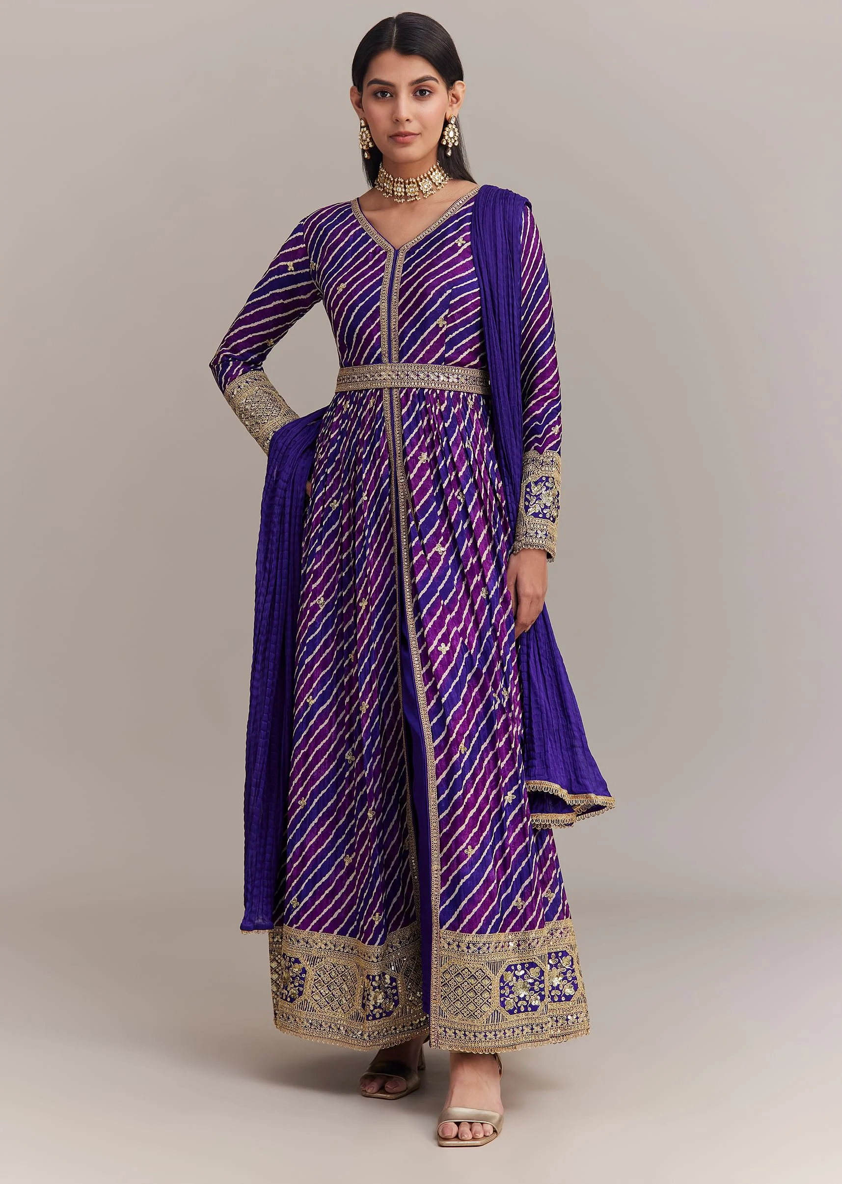 20157-purple-chinon-leheriya-embroidered-anarkali-set-1.webp Purple Chinon Leheriya Embroidered Anarkali Set