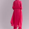 Pink Chinon Anarkali Suit With Moti And Resham Embroidery