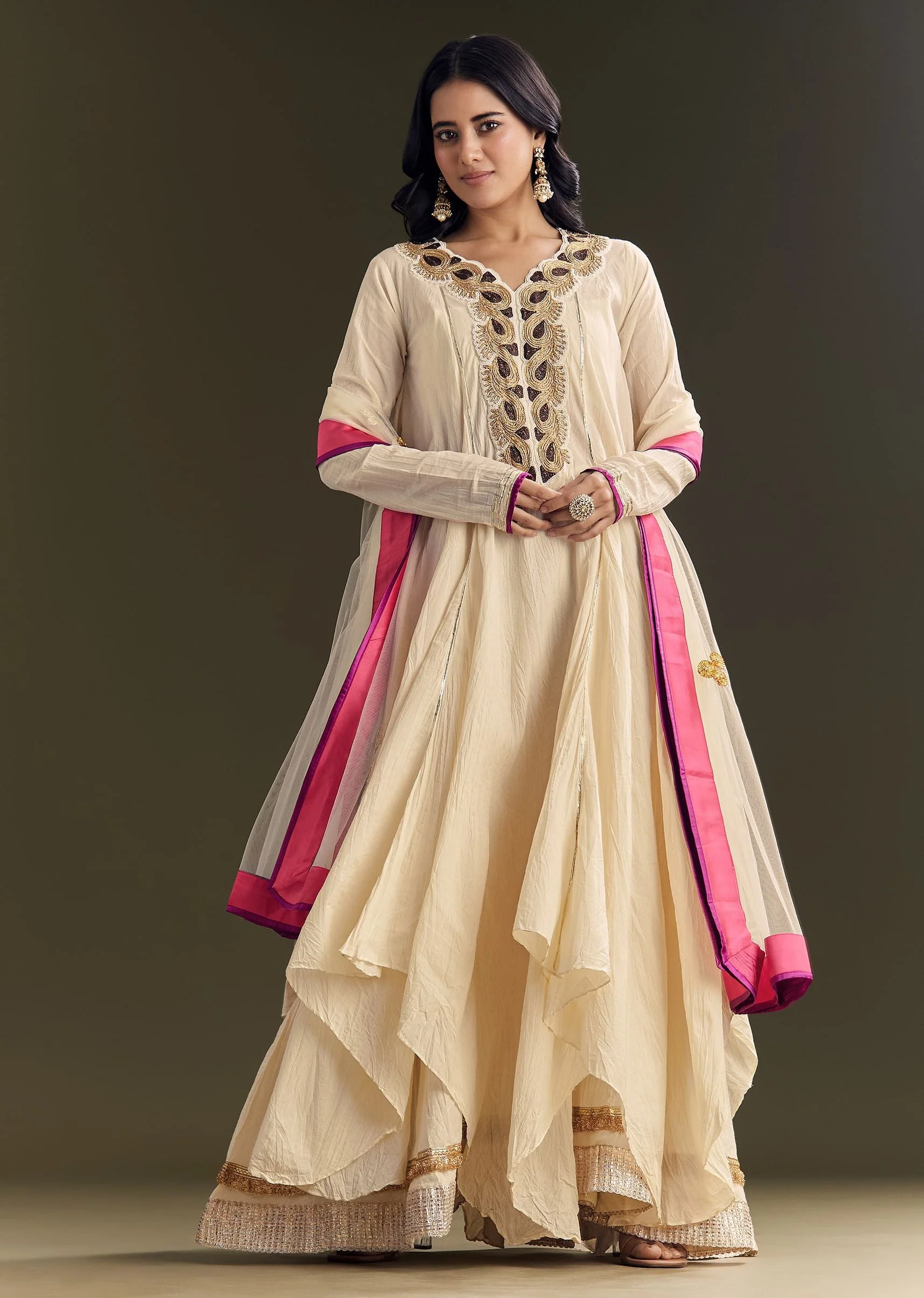 20280-off-white-cora-cotton-asymmetrical-kurta-palazzo-with-net-dupatta-1.webp Off White Cora Cotton Asymmetrical Kurta Palazzo With Net Dupatta