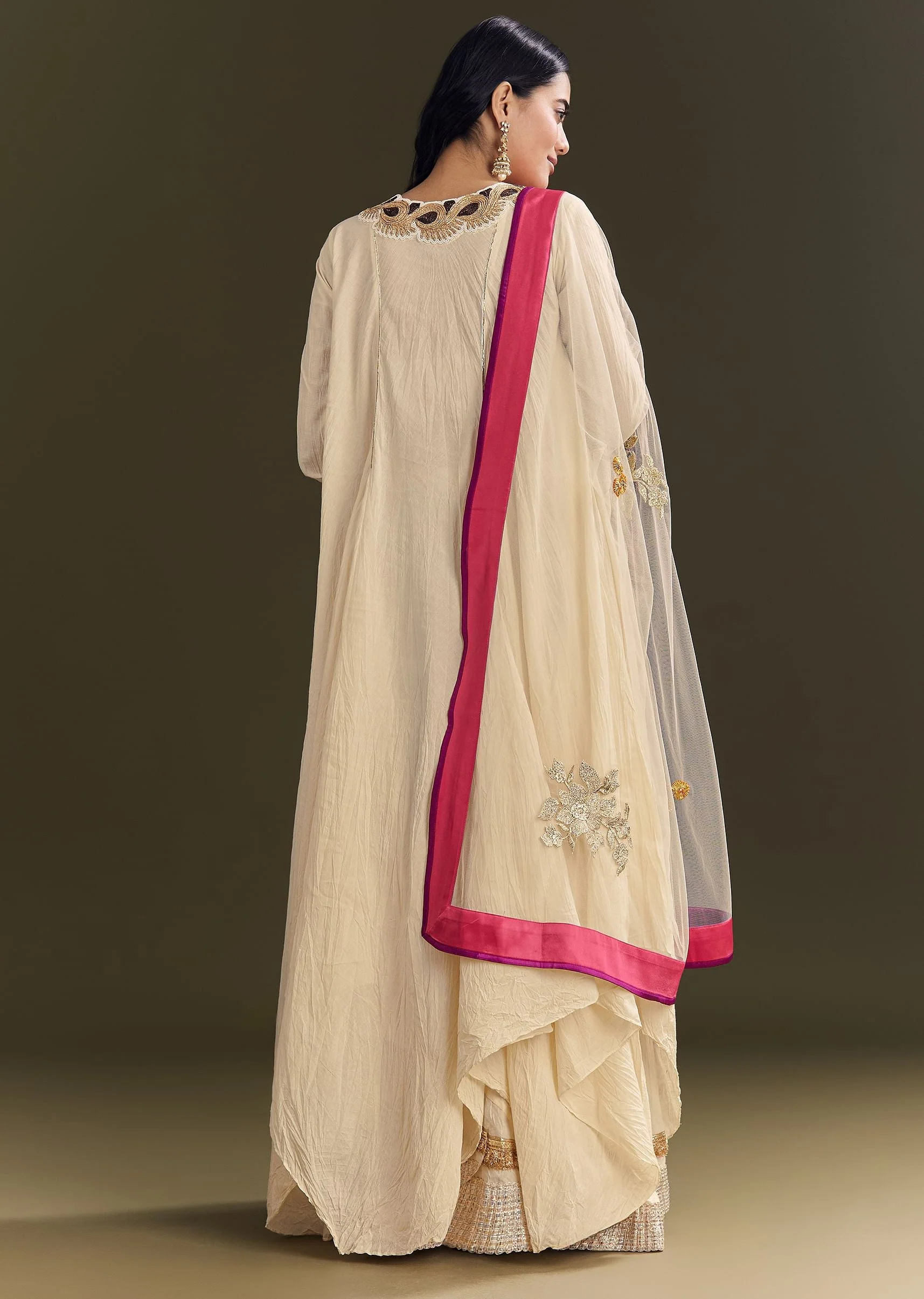 20280-off-white-cora-cotton-asymmetrical-kurta-palazzo-with-net-dupatta-5.webp Off White Cora Cotton Asymmetrical Kurta Palazzo With Net Dupatta