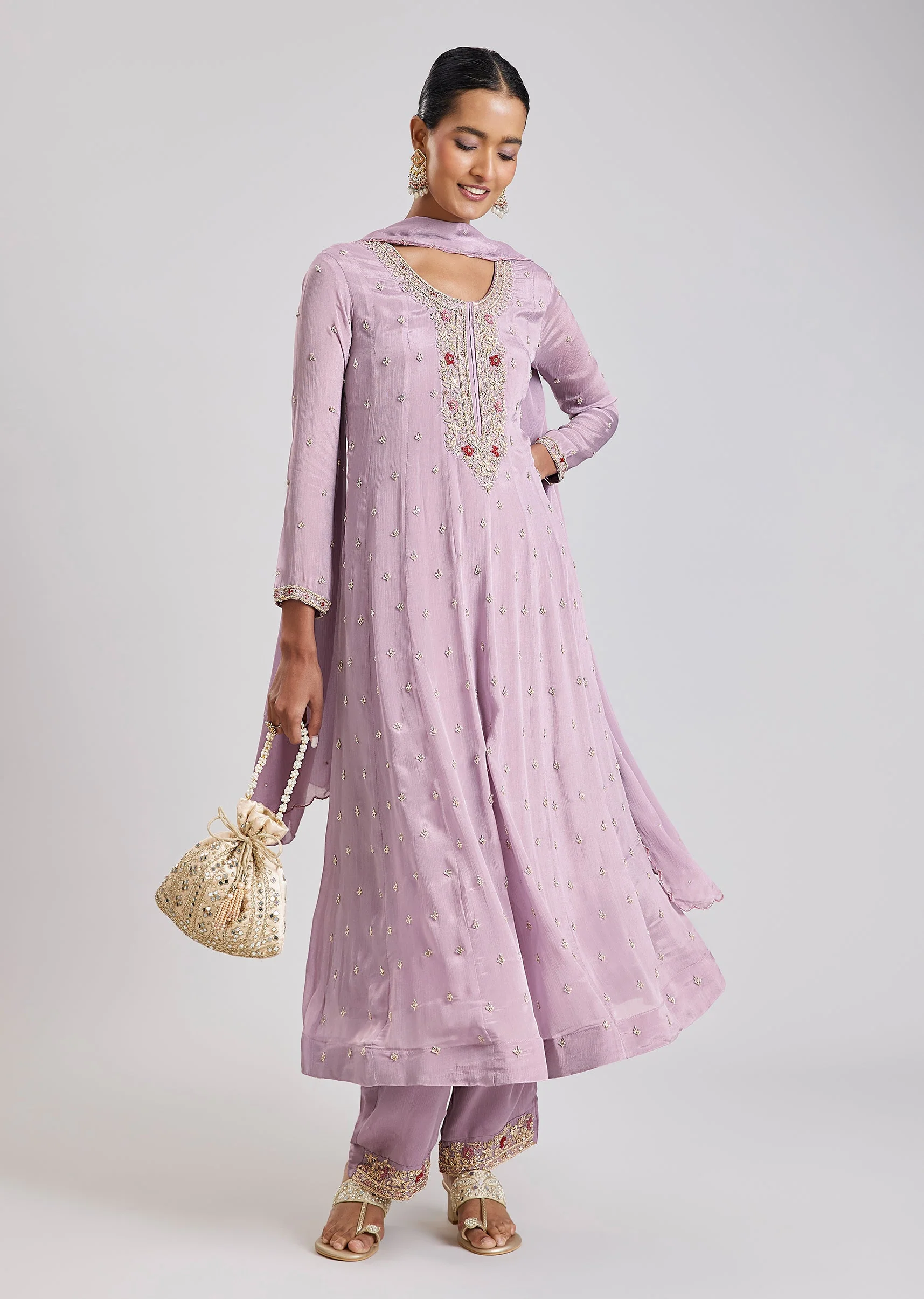 Lavender Zardosi Anarkali