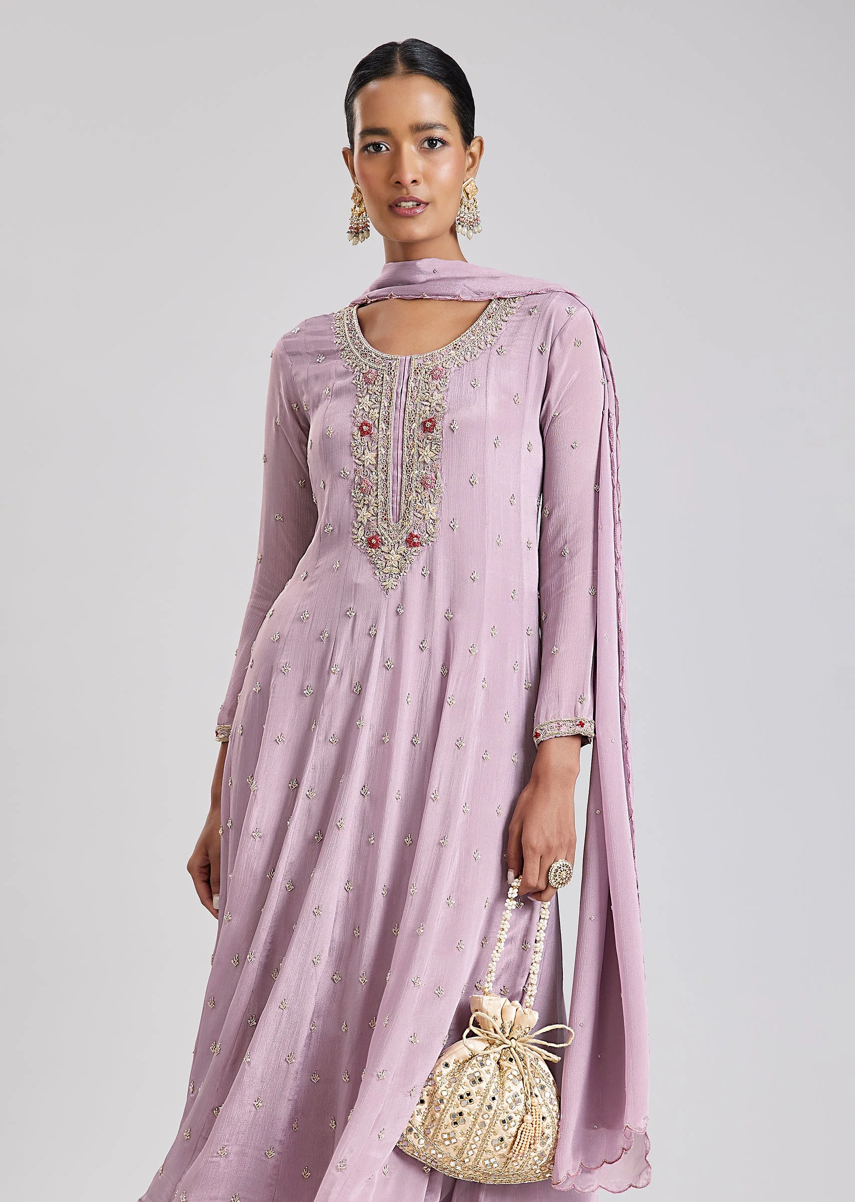 Lavender Zardosi Anarkali