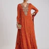 Orange Zardosi Anarkali