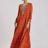Orange Zardosi Anarkali