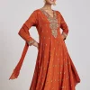 Orange Zardosi Anarkali