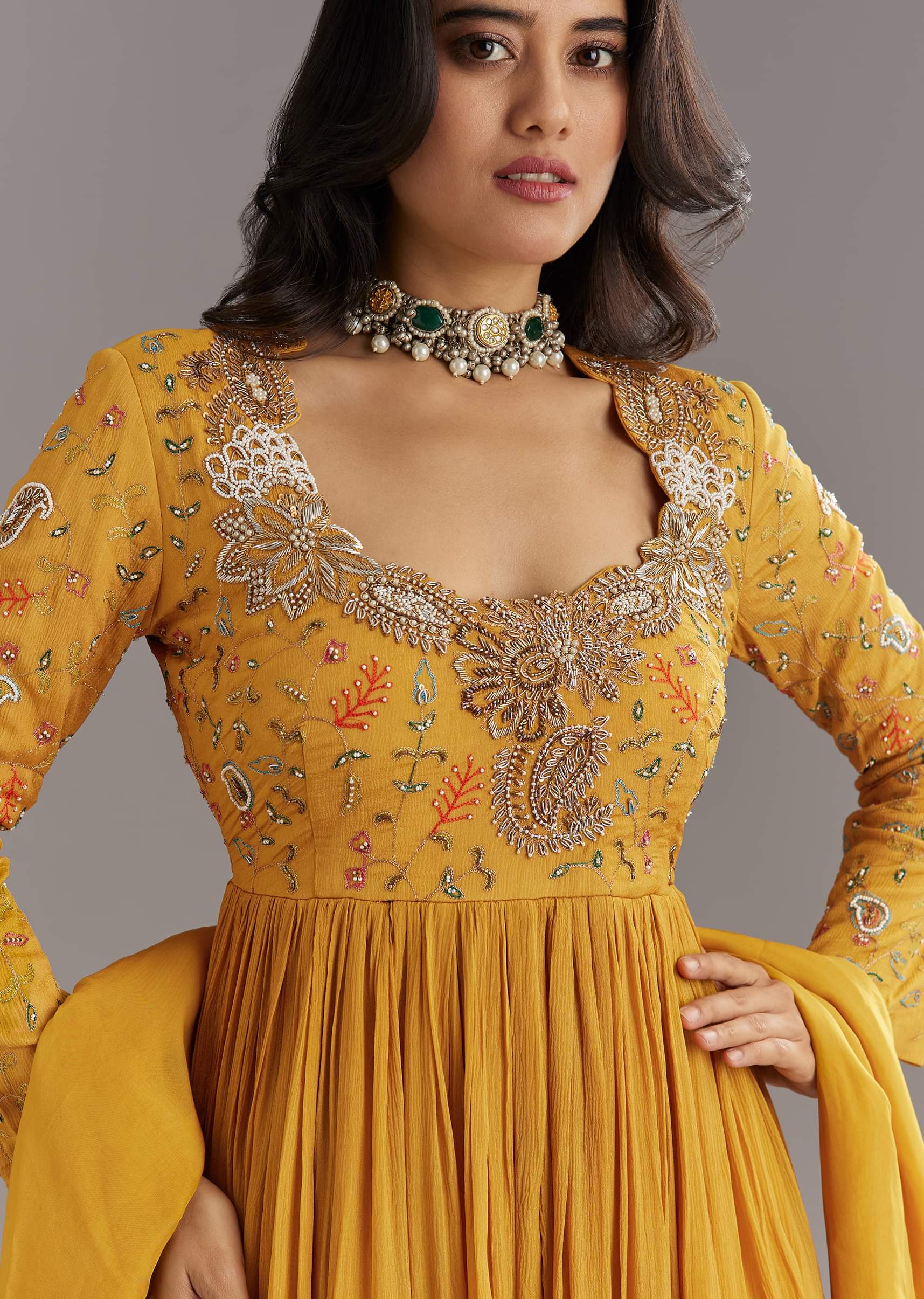 20326-mustard-chinon-anarkali-set-with-moti-zari-and-cut-dana-embroidery-4.jpg Mustard Chinon Anarkali Set With Moti Zari and Cut Dana Embroidery