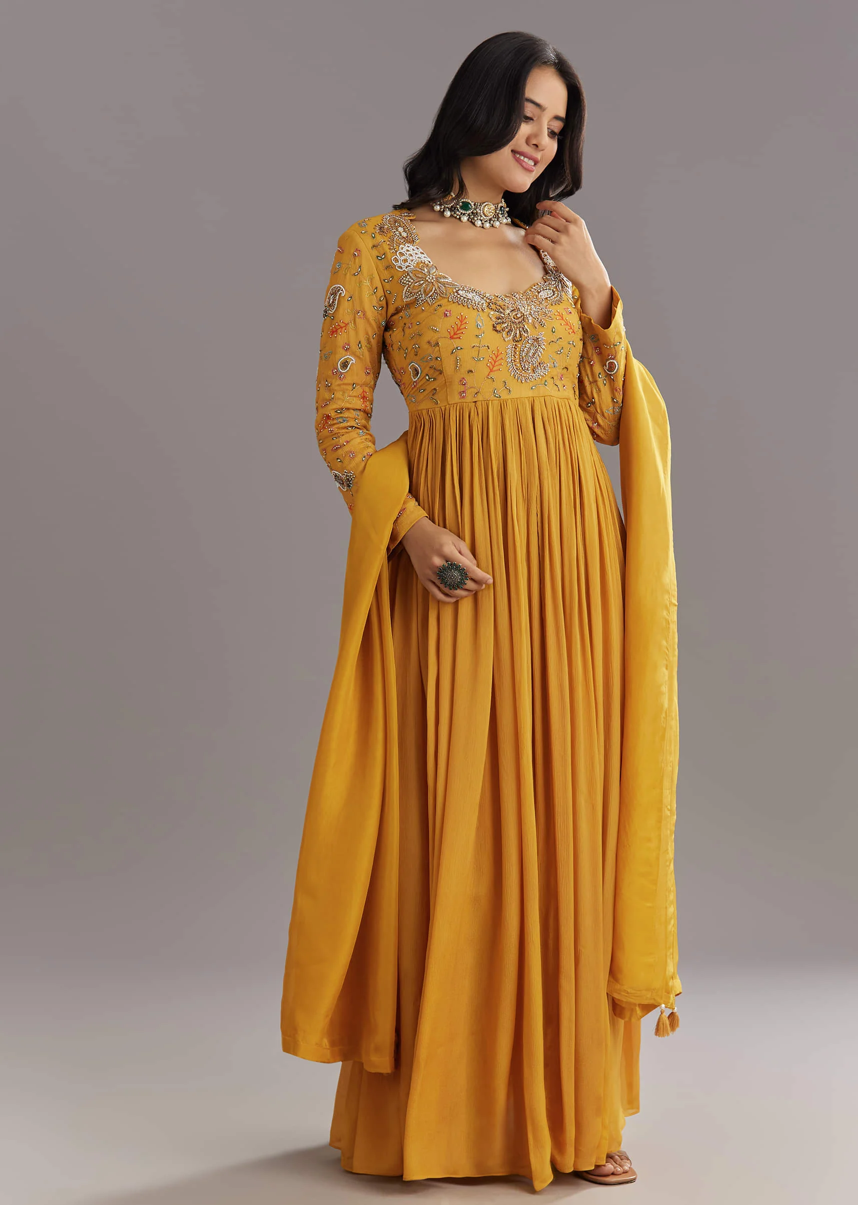 20326-mustard-chinon-anarkali-set-with-moti-zari-and-cut-dana-embroidery-6.webp Mustard Chinon Anarkali Set With Moti Zari and Cut Dana Embroidery