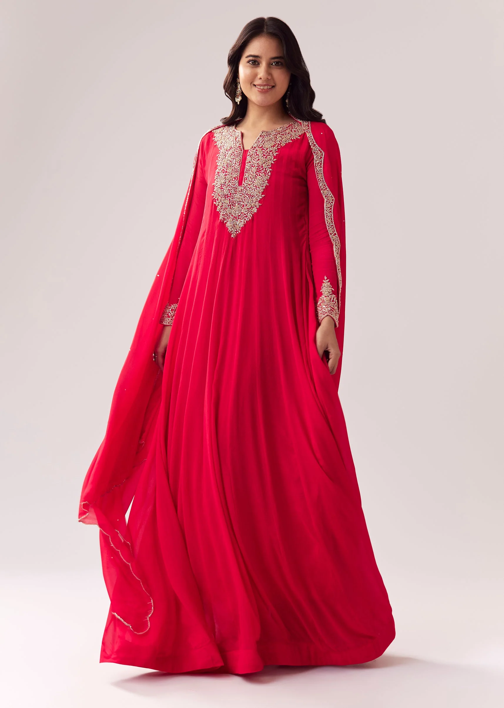 20338-pink-anarkali-with-cutdana-work-on-yoke-and-sleeves-1.webp Pink Anarkali With Cutdana Work On Yoke And Sleeves