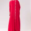 Pink Anarkali With Cutdana Work On Yoke And Sleeves