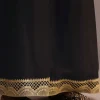 Black And Yellow Embroidered Kurti Palazzo Set With Organza Dupatta