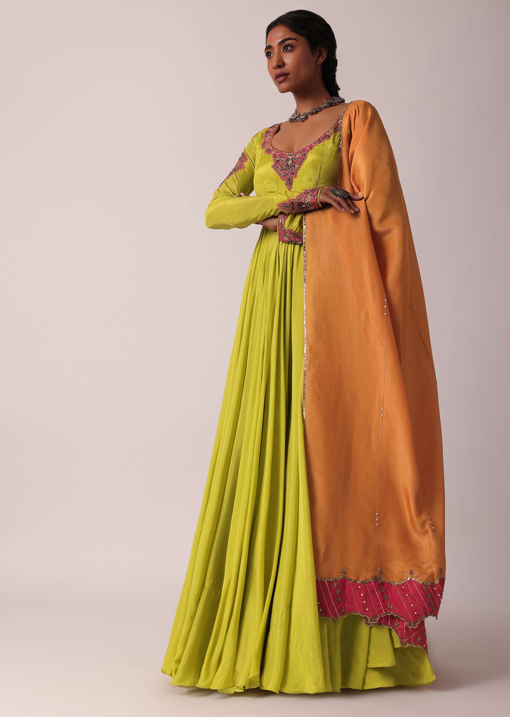 20376-green-embroidered-anarkali-with-dupatta-1.jpg Green Embroidered Anarkali With Dupatta