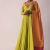 Green Embroidered Anarkali With Dupatta