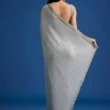 Grey Sequins Saree With Scalloped Embroidered Border